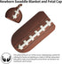 Soccer Newborn Baby Swaddle Blanket with Beanie Hat, Baby Receiving Blanket Wrap Gifts for Boys Girls Infant