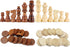 62 Pieces Wooden Checker Pieces & Chess Pieces 2 in 1 Chess Game Set, Classic Wooden Board Games in 2 Styles
