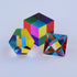 CMY Cubes The Aether (50mm) - Cyan, Magenta & Yellow Polyhedron for Subtractive Color Mixing Educational Desk Object