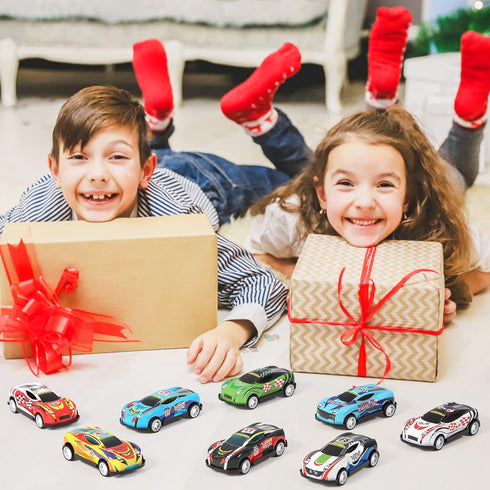 28 Pack Pull Back Cars for Kids, Mini Vehicles Toy Bulk Party Favor Race Cars for Boys Girls Toddlers