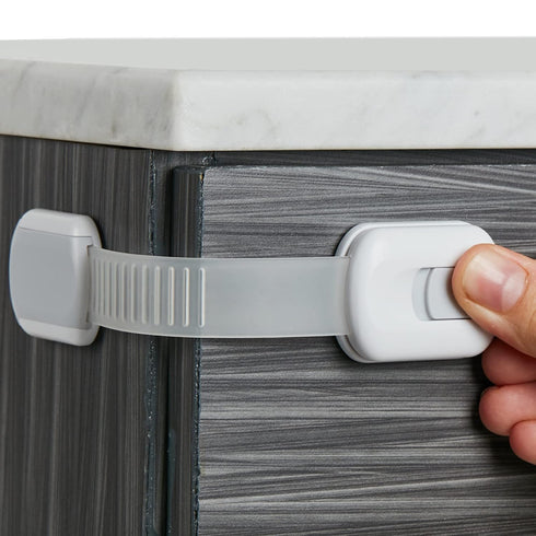 Child Safety Strap Locks, 8-Pack Baby Locks for Cabinets, Drawers, Toilet, Fridge & More with Easy Installation