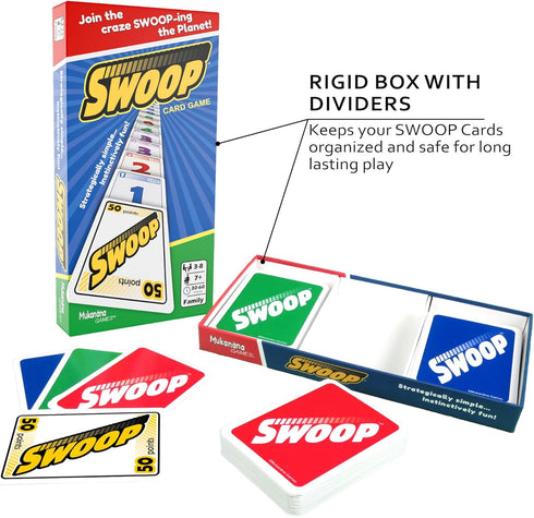 SWOOP 7+ 3 8 Card Game | Fun for The Entire Family | Easy to Learn | Easy to Play | Great Social for Game Nights |