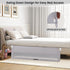 59" INFANS Bed Rail for Toddlers, Foldable Safety Baby Crib Rail Fit for Kids Twin, Extra Long Swing Down Bed Guardrail