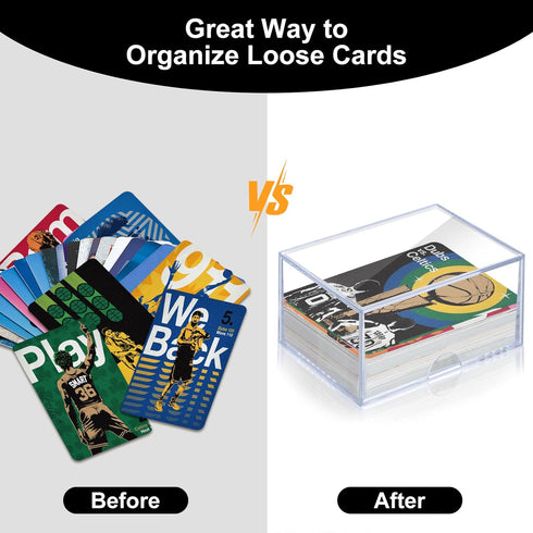 10-Pack 100-Count Deck-Case Card-Box, 2 Piece Trading Card Storage Box for Gaming, Sports, Baseball, Playing Cards