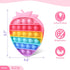 Woplagyreat Bubble Fidget Sensory Toys,Cute Push Silicone Squeeze Toy for Autism Anxiety Stress Relief Small Strawberry
