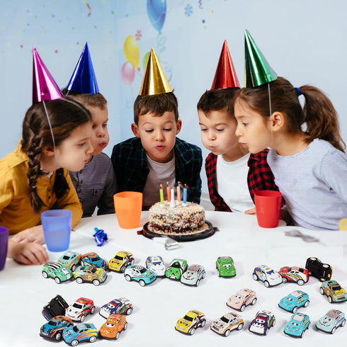 36PCS Mini Pull Back Cars for Kids 3-5, Race Cars Party Favors Bulk Vehicles Set, Classroom Prizes for Boys Girls