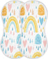 YETTASBIN Cartoon Rainbow Muslin Baby Burp Cloth, Super Soft Absorbent Cotton Burp Rag Baby Bibs Feeding Cloth