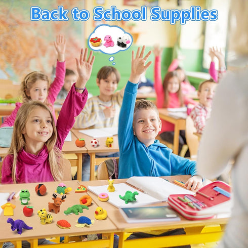 150 Pack Animal Erasers for Kids, Bulk Pull Apart Erasers, 3D Puzzle Erasers for Classroom Rewards