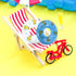 Gadpiparty 5Pcs Mini Swimming Rings, Dollhouse Pattern Swim Rings for Kids Dolls Pool Toys
