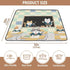 EtherSpher 50'' 50''alfombras Cats Study School Cartoon Cute Large Stylish Baby Playmat for Floor Lightweight Foldable