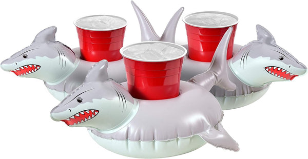 GoFloats Inflatable Pool and Hot Tub Drink Holders (3 Pack) - Choose from Unicorn, Flamingo, Palm Tree and More