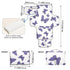 Grkkuti Purple Butterfly Portable Diaper Changing Pad Foldable Compact Diaper Changing Mat with Built-in Pillow Baby