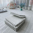 Gangdise 12 PCS Thickened Plush Interlocking Floor Mat Fluffy Square Tiles EVA