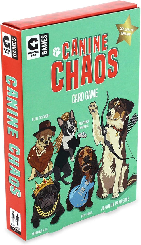 Ginger Fox Canine Chaos Card Swapping Game - Collect Crazy Canine Celebrity Characters to Claim Victory