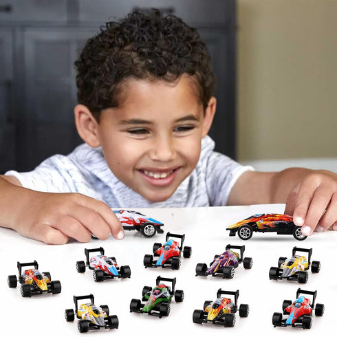Hooqict 14 Pcs Formula Mini Pull Back Car for Kids Boys Ages 4-8, Race Car Party Favors, Goodie Bag Stuffers