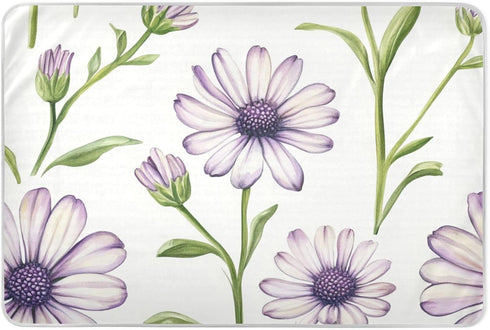 FRODOTGV Light Purple Florals Extra Large Resuable Baby Bed Pad Water Resistant Mattress