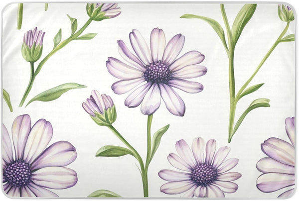 FRODOTGV Light Purple Florals Extra Large Resuable Baby Bed Pad Water Resistant Mattress