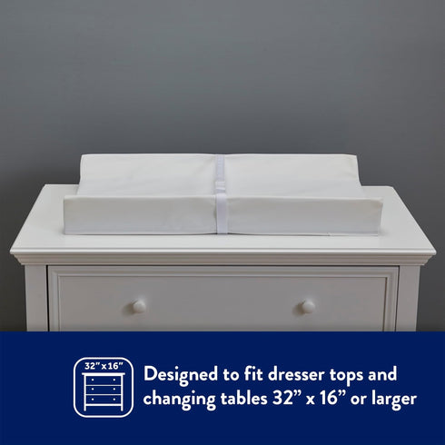16' 32' Kolcraft Waterproof Contoured Wipeable Baby Diaper Changing Pad for Dresser or Table, Durable Easy Clean