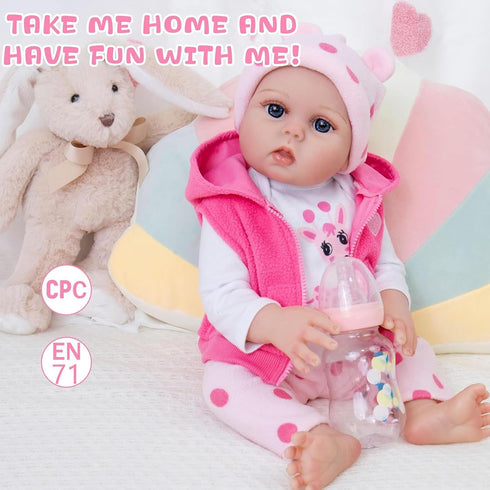 Reborn Baby Dolls 22 Inch Realistic Newborn Girl Handmade for Kids 3+ Year Old