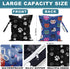 ZHAMEN 2Pcs 12x10 Inch, 6 Inch, Cat Wet Bag Cats Paw Waterproof Travel Laundry Bags, Hand Strap Washable Reusable Wet