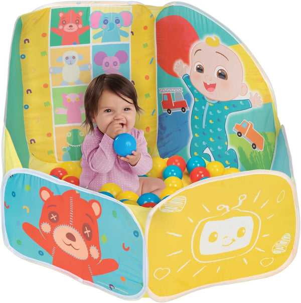 CoComelon Ball Pit with 15 Soft Flex Balls, Pop and Play Arena for Baby Toddler Infant Boys & Girls