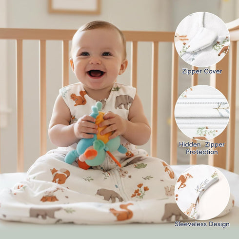 12-18 2-Way 2 Pack PHF Warm Micro-Fleece Baby Sleep Sack Months, Soft Baby Wearable Blanket, Zipper Sleeping Bags