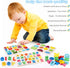 Kesletney Wooden Puzzles for Toddlers, Alphabet Number Shape Learning Toys for Kids, 3 in 1 Montessori