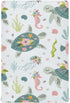 Fitted Crib Sheets, Turtle Sea Horse Stretchy Portable Playard Sheets, Soft Mini Crib Mattress 39 x 27 in for Babies