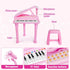 Love&Mini 31 Keys Pink Piano Keyboard Toys for Girls, with Microphone and Stool, Toddler Music Gifts for Ages 1-5