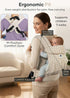 280GSM 745 lbs, Hip Seat Baby Carrier Belt Houndstooth CottonLinen, Ergonomic Lumbar Support, NewborntoToddler