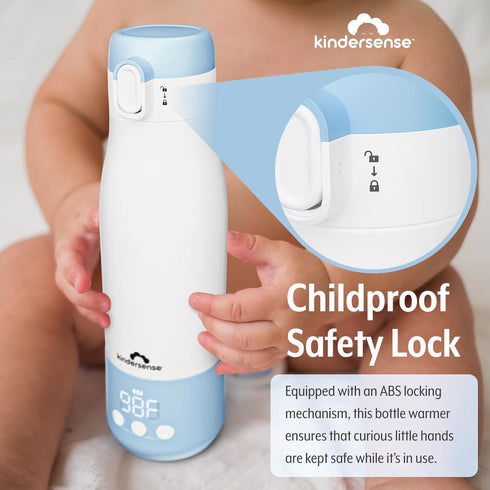 12 Oz 55W Preset 18W KinderSense Portable Bottle Warmer for Travel - Fl Large Capacity Power - Breastmilk, Water, Baby