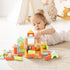 MEEYOO 100pcs 1-3, 1-3, Wooden Blocks for Toddlers Building Blocks for Toddlers Wooden Block for Baby Shower