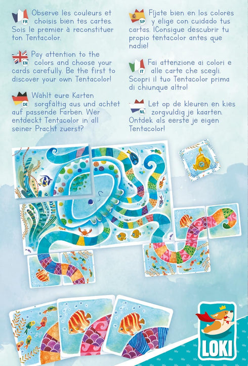 IELLO Loki Tentacolor - Ocean Explorer Drafting Game for Kids & Family, Ages 4+, 2-4 Players