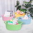 ABenkle Small Woven Basket, 12"x 8" x 5" Cute Storage Basket with Handles for Cat Dog Toys, Decorative Gift Basket -
