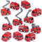 ArtCreativity Mini Pullback Fire Truck Toys (Bulk Pack of 24) Firefighter Birthday
