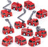 ArtCreativity Mini Pullback Fire Truck Toys (Bulk Pack of 24) Firefighter Birthday
