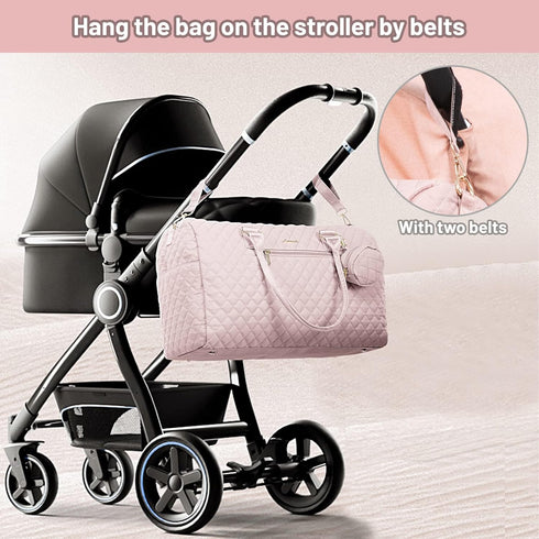 Mommy LOVEVOOK Diaper Bag Tote with Pacifier Case and Changing Pad, Large Capacity Bag for Hospital and Weekender