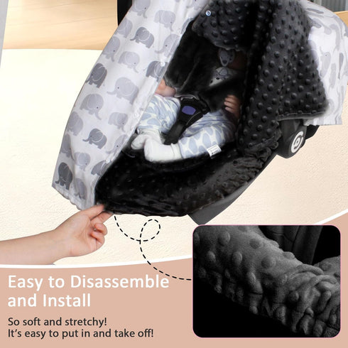 Infant Car Seat Cover Liner, Carseat Cover Liner for Baby Boys Girls, Soft Comfortable, Machine Washable, Universal Fit