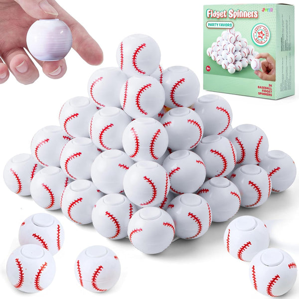 JOYIN 72 Pack Baseball Fidget Spinners for Kids, Baseball Party Favors, Fidget