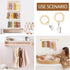 30 Pack 2.5 Inch POVETIRE Wood Rings with Clips for Hanging Baby Headband Hair Accessories Baby Bib NecklaceJewelry Hat
