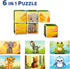 3D Magnetic Cubic Jigsaw Puzzle Toys for Toddlers - Large Building Blocks Cubes 1.65 Inches for Kids 3-5