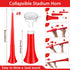 12 24 Inch Treela Pcs Collapsible Stadium Horn and Metal Cowbells Vuvuzela Horn Blow Plastic Trumpet Cow Bells
