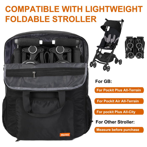 Backpack Mactso Stroller Travel Bag Compatible with GB Pockit Air Plus All Terrain and GB Pockit + All City
