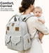 Backpack 4 JSTPRO Diaper Bag - Large Diaper Bag with Portable Changing Pad as Baby Shower Gifts, Lightweight Waterproof