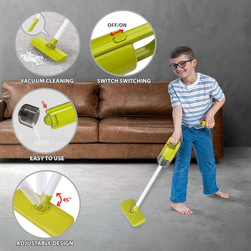 Sotodik Set Kids Cleaning for Toddlers Pretend Play Housekeeping Supplies Kits with Real Working Vacuum Cleaner, Broom