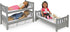 Badger Basket Convertible Doll Bunk Bed with Storage Baskets and Personalization Kit for 20 inch Dolls - Gray