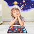 Gserin Wooden Solar System Puzzle for Kids, Montessori Toys Movable Planets Board Game for Toddlers, Outer Space Themed