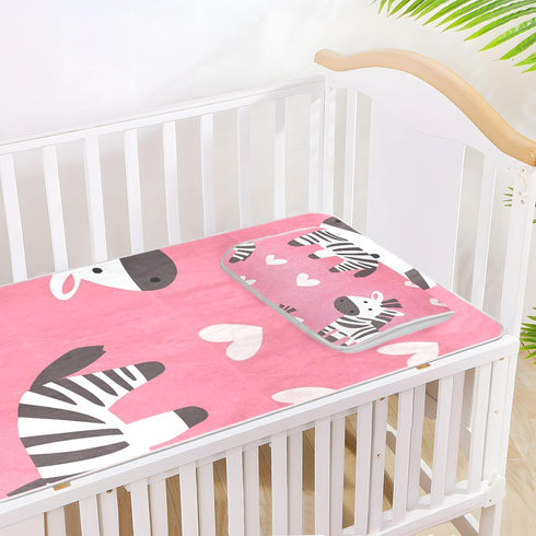 SyXIOP 28" 52" Happy Valentine Cartoon Cartoon Animal Pink Cooling Baby Crib Mattress Sheets x Absorbent Mattress