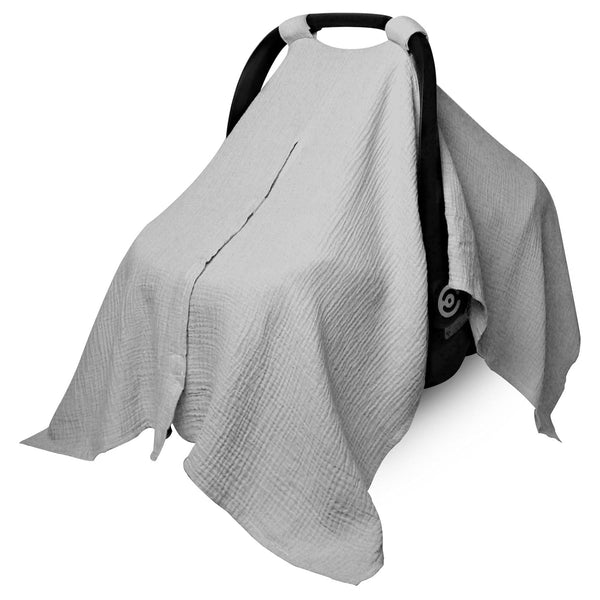 Muslin Car Seat Cover for Babies, Baby Carseat Cover for Boys Girls,