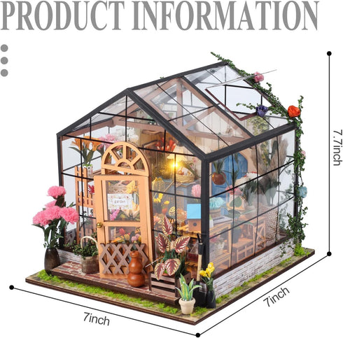 1:24 INSGEN DIY Handmade Miniature Furniture, Wooden Diorama Book Nook House Kits Build Crafts for Adults, Miniature